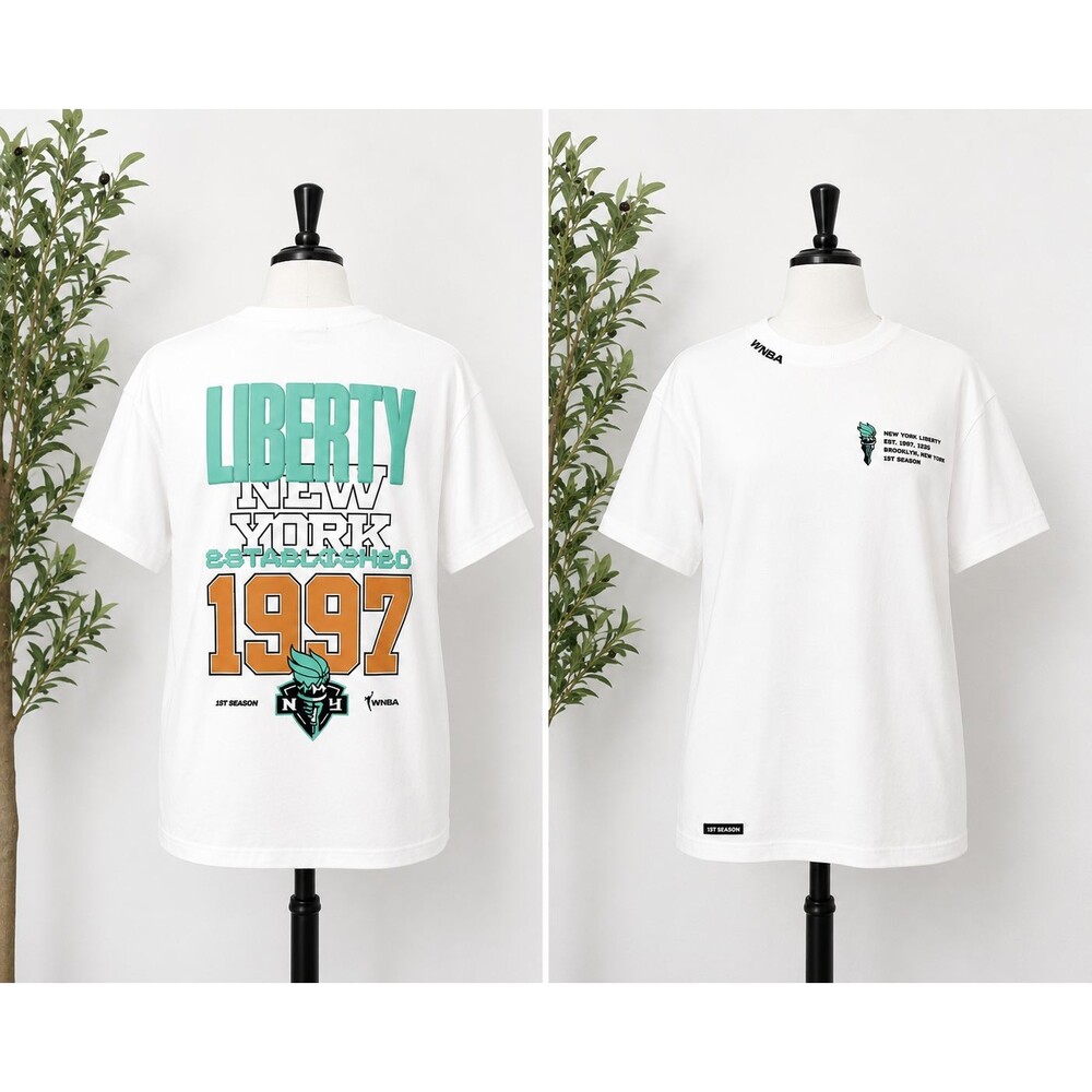 New York Liberty 1997 Inaugural Season T-Shirt Womens XS WNBA White NWT